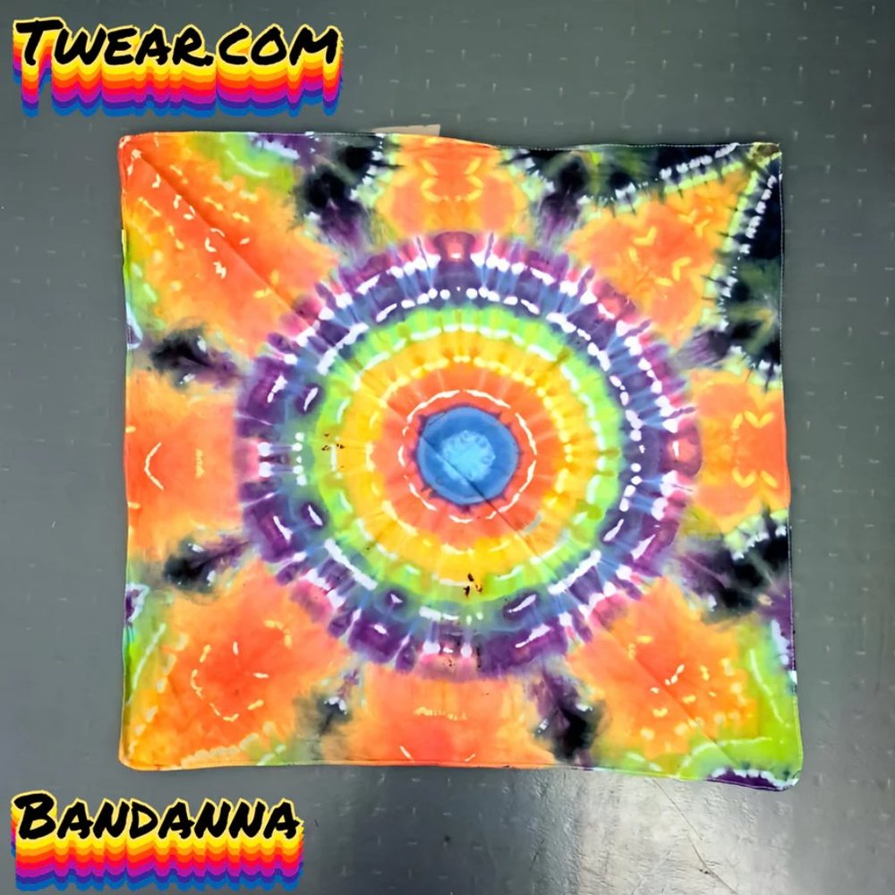 [Hand Dyed] Tie Dye Bandanna